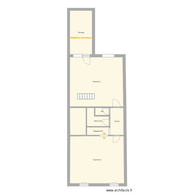 Croquis RAPENEAU Etage . Plan de 0 pièce et 0 m2