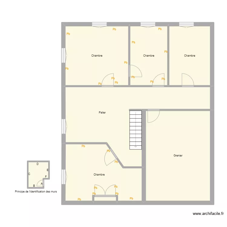 Croquis CHRISTOPHE Etage. Plan de 