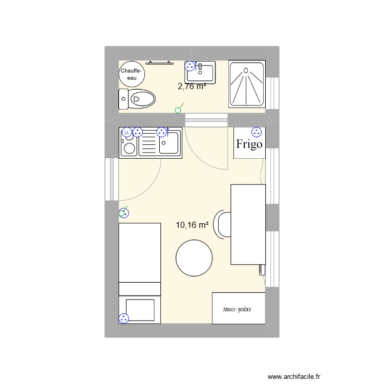 Studio avec meuble. Plan de 0 pièce et 0 m2