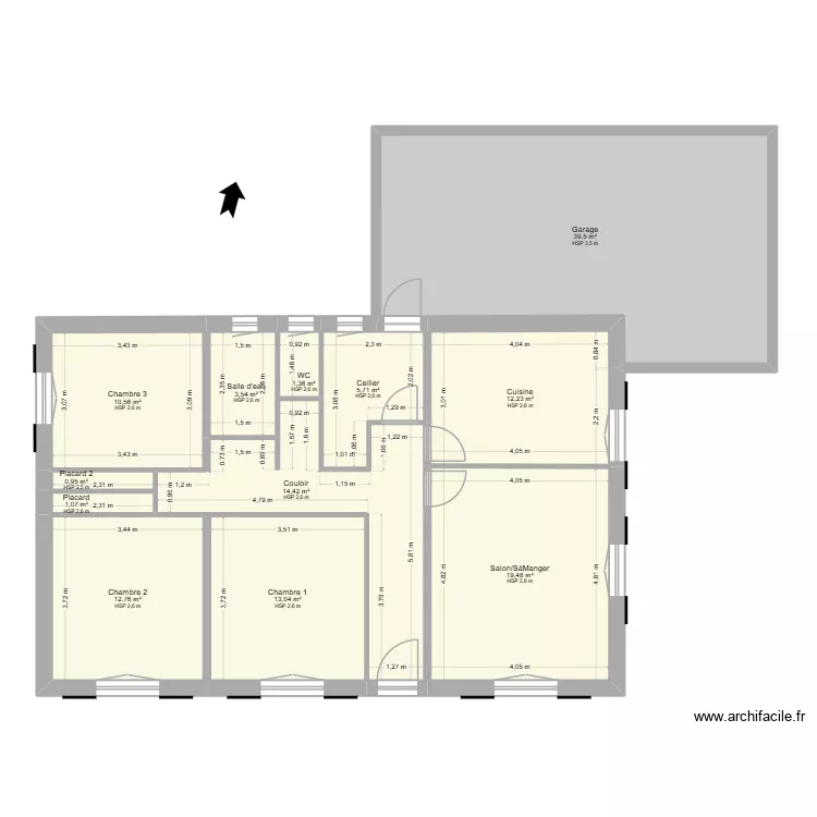 DEYRES. Plan de 12  et 135 m²