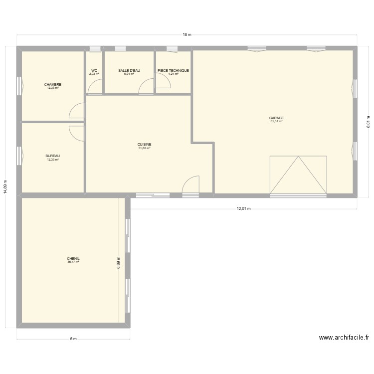 Tourneige 2. Plan de 8 pièces et 167 m2