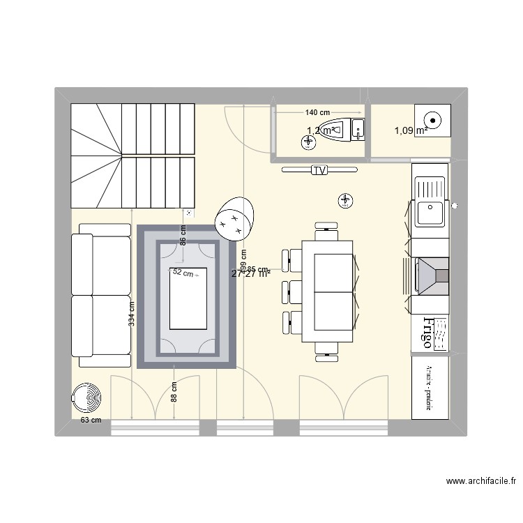 Rot version 14 decembre v16. Plan de 9 pièces et 69 m2