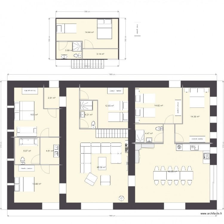 gite. Plan de 0 pièce et 0 m2