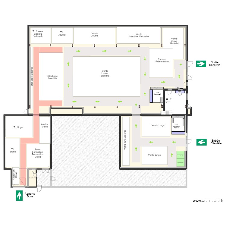 Projet Aménagement V3g 2023-07-02. Plan de 7 pièces et 1323 m2