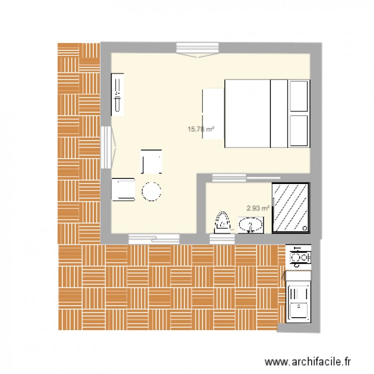 bungalow 20m2 reprise. Plan de 0 pièce et 0 m2