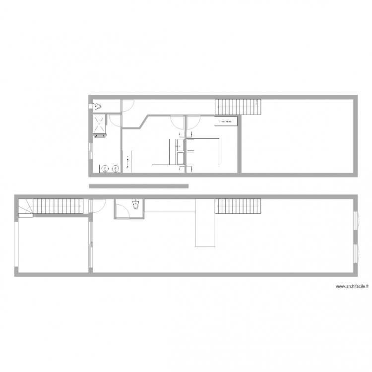 RDC Apt 1er étage V3. Plan de 0 pièce et 0 m2