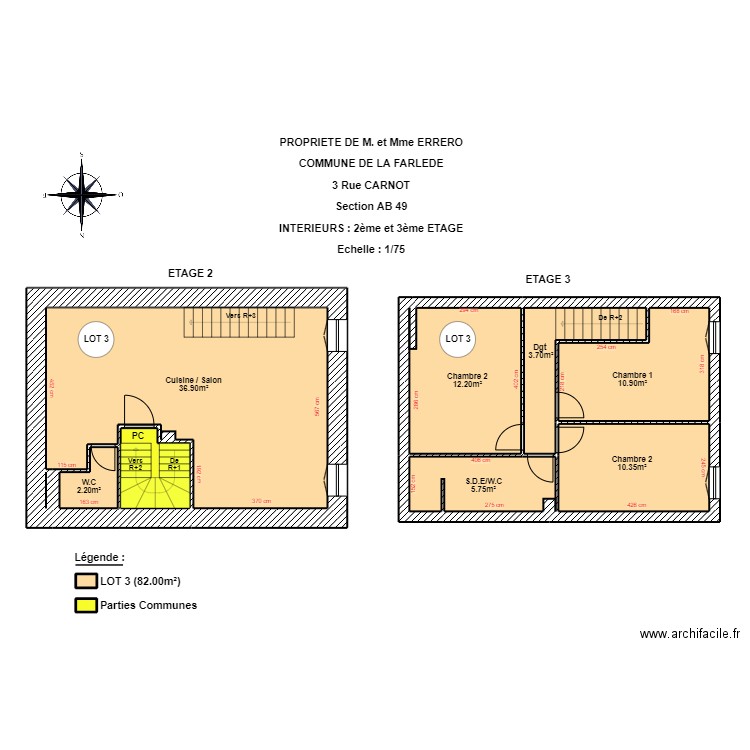 ERRERO R+2 ET 3. Plan de 0 pièce et 0 m2