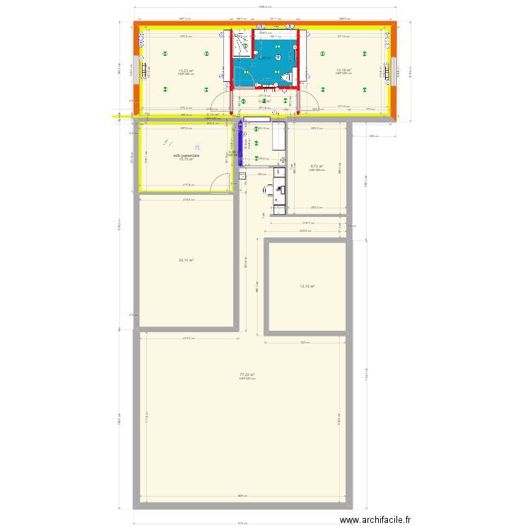 projet extension. Plan de 0 pièce et 0 m2