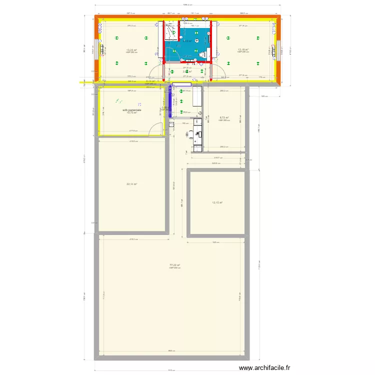 projet extension. Plan de 