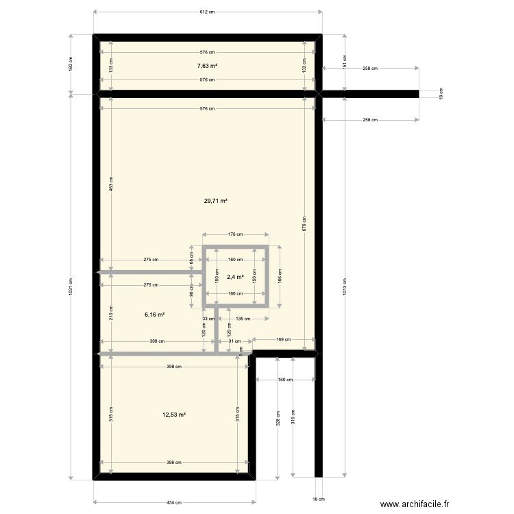 T2 DEF 4. Plan de 5 pièces et 58 m2