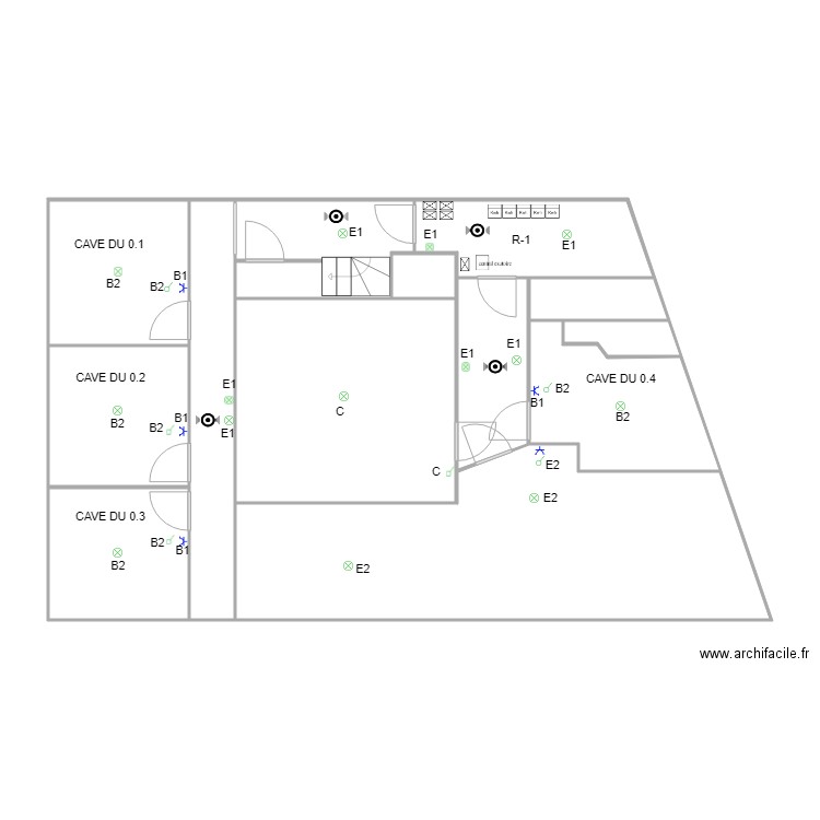 BREBION GRAND PLACE  CAVES. Plan de 11 pièces et 114 m2