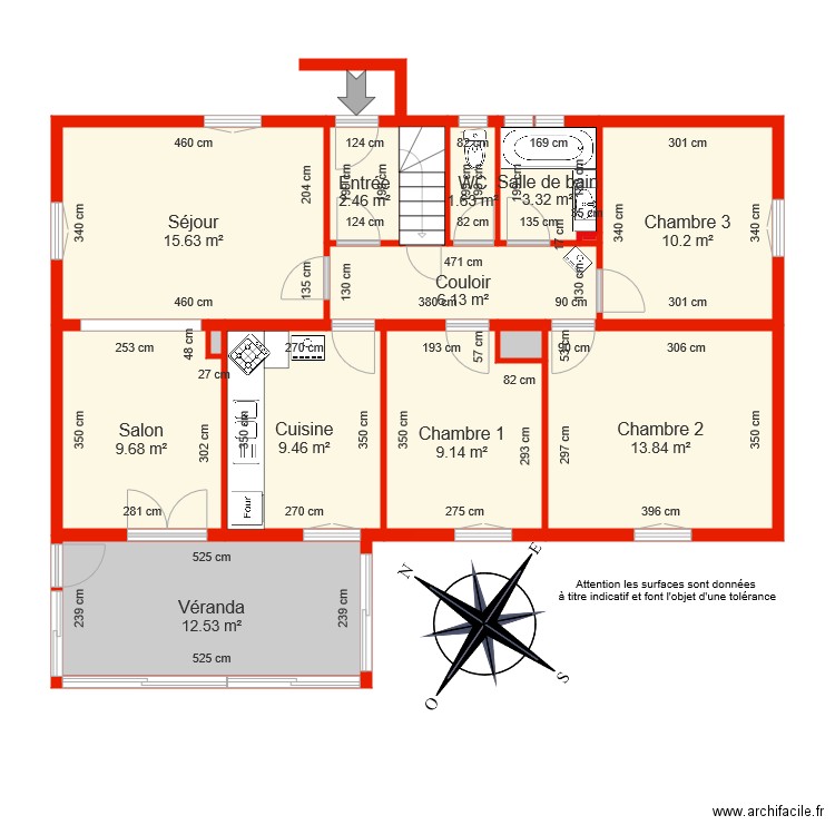 BI 4541 RDC côté. Plan de 0 pièce et 0 m2