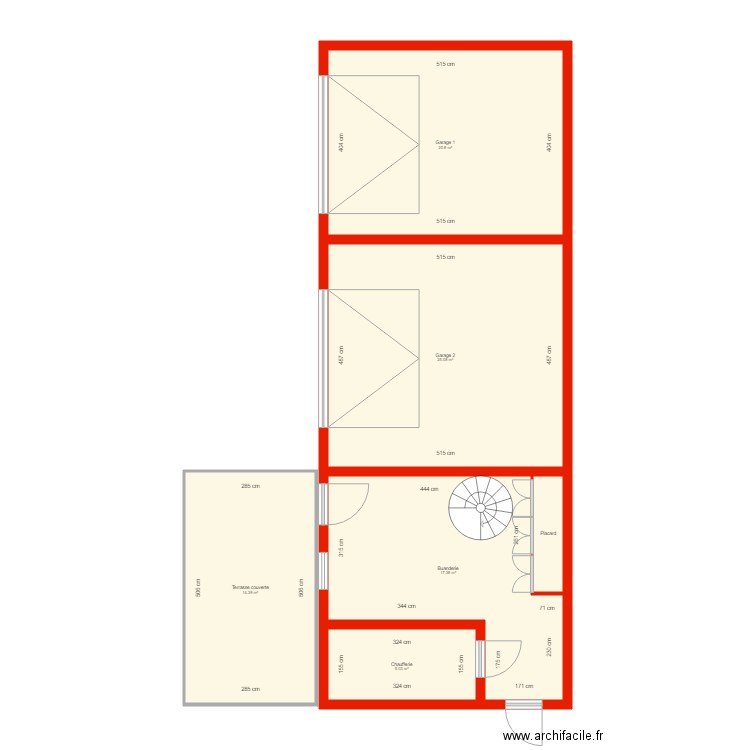 BI 3240 garages côté. Plan de 0 pièce et 0 m2