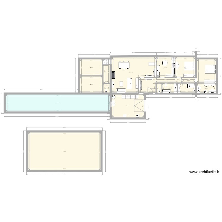  piscine 2. Plan de 0 pièce et 0 m2