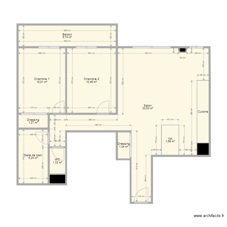 Appartement 15 ème. Plan de 0 pièce et 0 m2