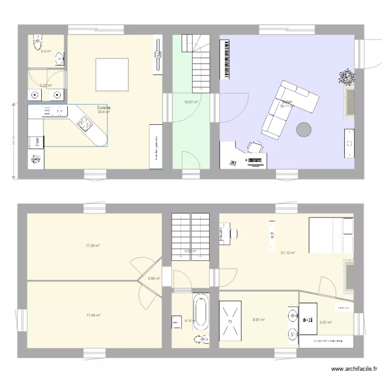Maison. Plan de 