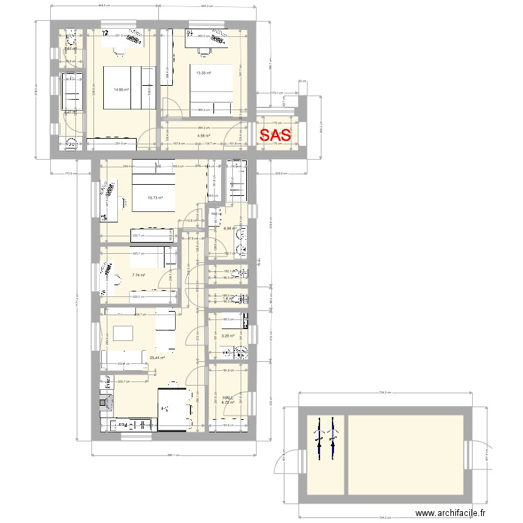 SAS annexe complète. Plan de 0 pièce et 0 m2