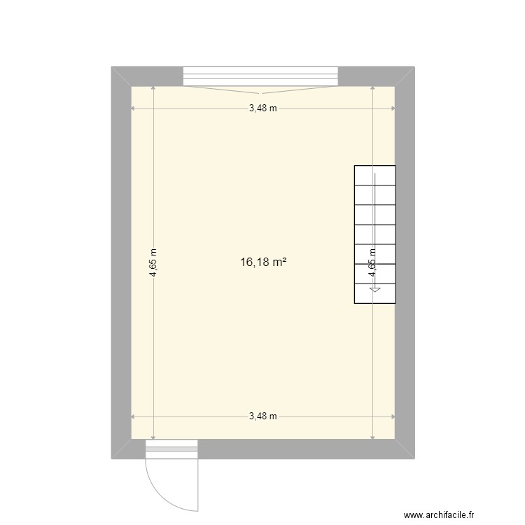 projet Labo -Lauw. Plan de 1 pièce et 16 m2