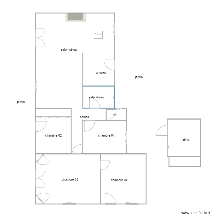 gauffre am. Plan de 11 pièces et 100 m2