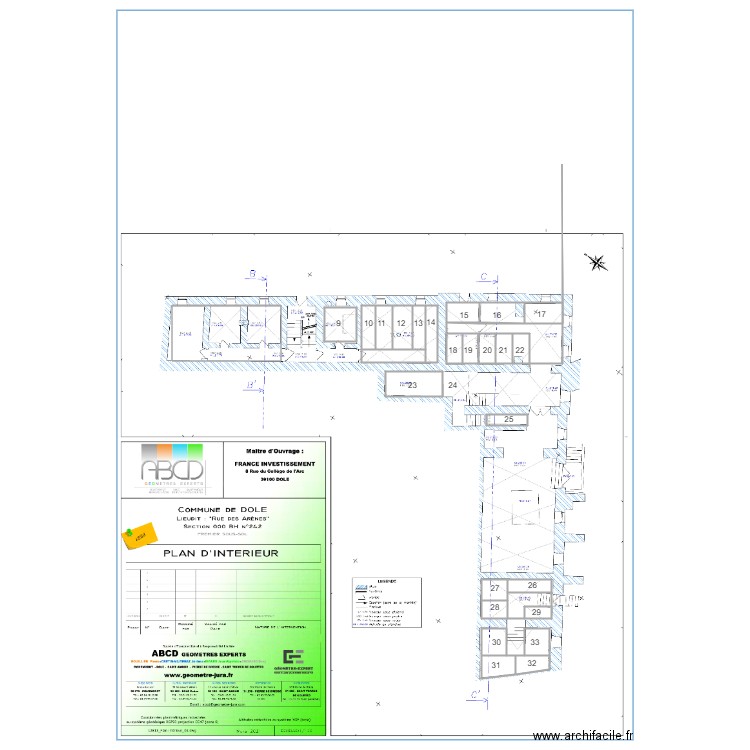 Cellules. Plan de 0 pièce et 0 m2