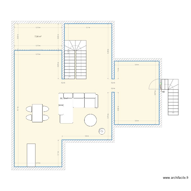 MAISON ABREST raph. Plan de 13 pièces et 200 m2