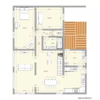 Plan maison rez de chauss&eacute;e