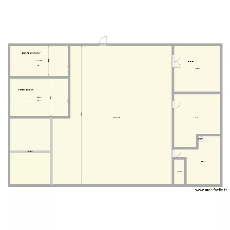 Bureau Haute borne actuel. Plan de 