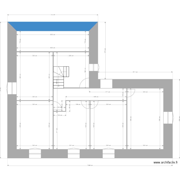 BERGERIE ETAGE PC 3. Plan de 7 pièces et 88 m2