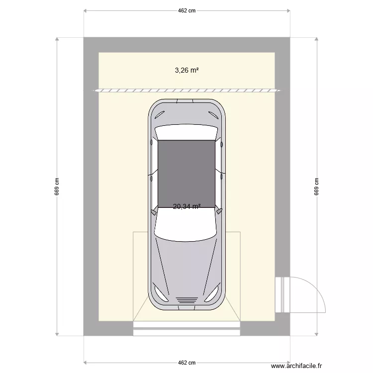 Garage maison. Plan de 