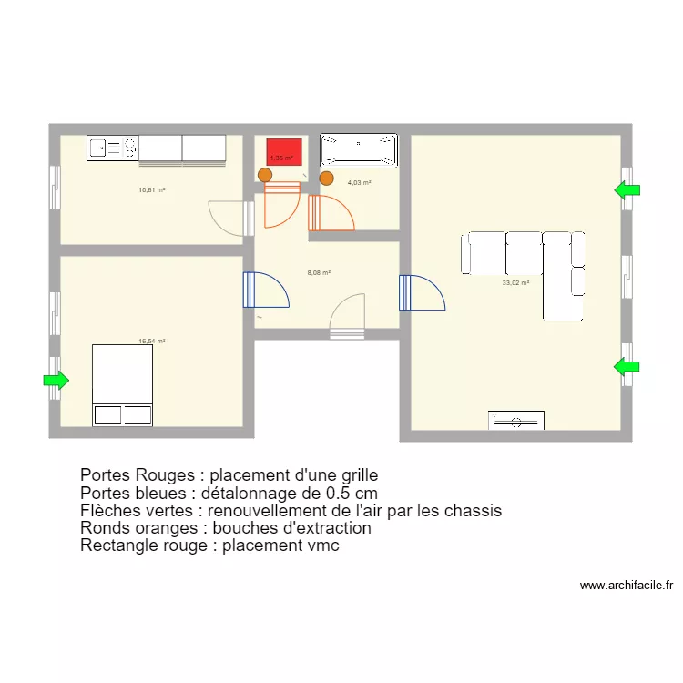 Plant VMC deleplanque. Plan de Plant VMC deleplanque. Plan de