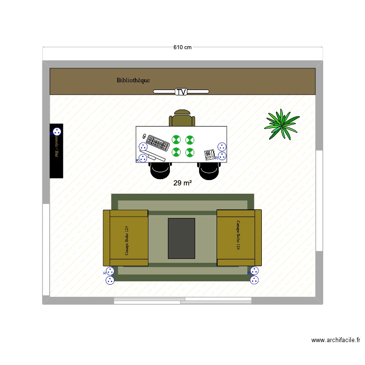 Bureau - La Rémondière - V1. Plan de 1 pièce et 29 m2