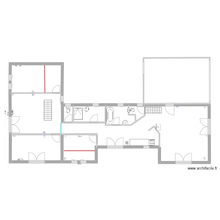 Briançonnet RdC 3. Plan de 7 pièces et 67 m2