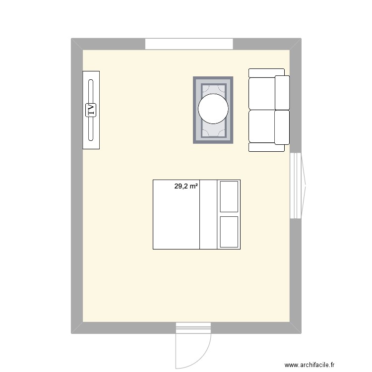 Studio. Plan de 0 pièce et 0 m2