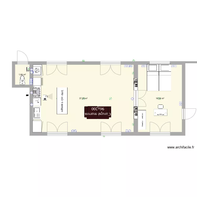 Projet cuisine &eacute;curies V0. Plan de 