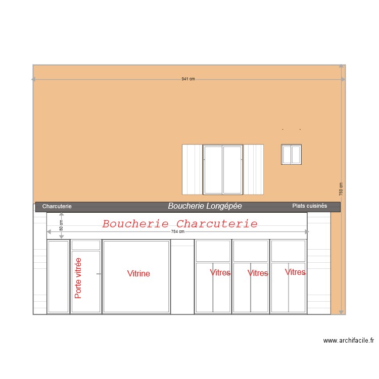 Boucherie Longépée  AV DE GAULLE. Plan de 0 pièce et 0 m2