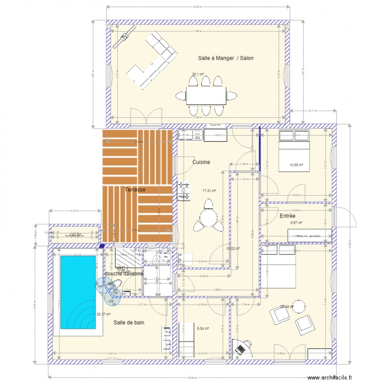 Cabinet modifié maison. Plan de 0 pièce et 0 m2