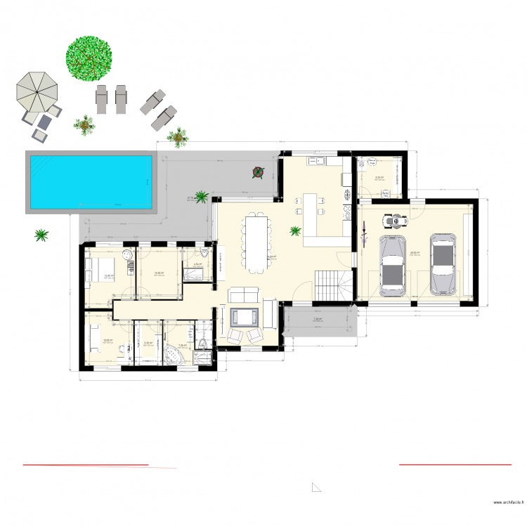 Projet maison v9. Plan de 0 pièce et 0 m2