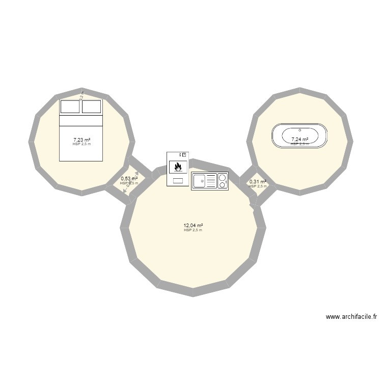 kerterre. Plan de 0 pièce et 0 m2