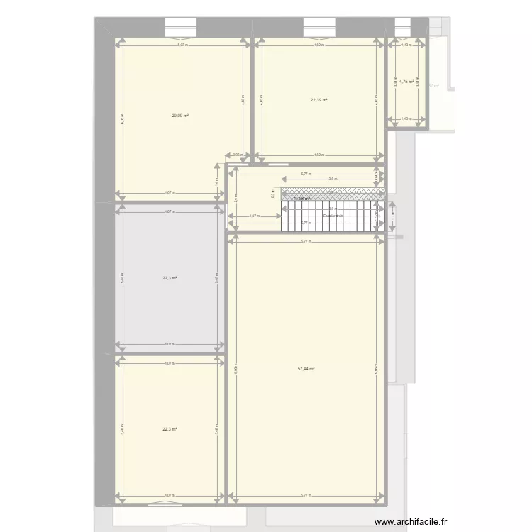 M LACHAISE. Plan de 