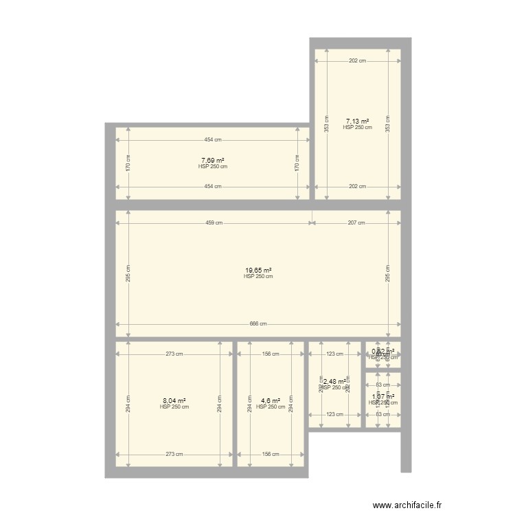 maité. Plan de 8 pièces et 51 m2