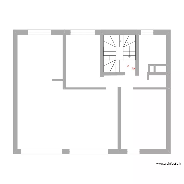 Th&eacute;odore 2&egrave;me &eacute;tage &eacute;lectricit&eacute; commun implantation. Plan de 