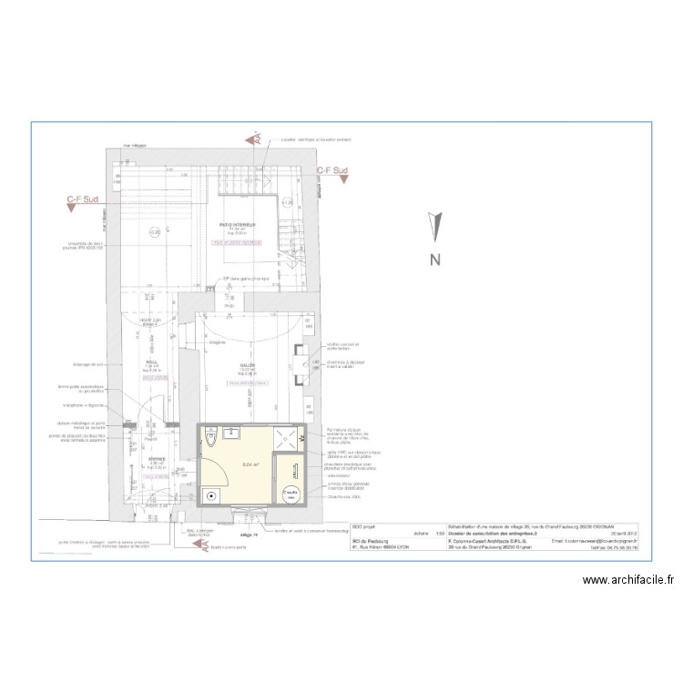 Grrrr RdCh SdB 1. Plan de 0 pièce et 0 m2