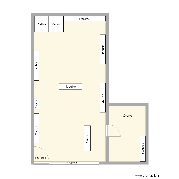 katy boutique avant 2.0. Plan de 2 pièces et 59 m2