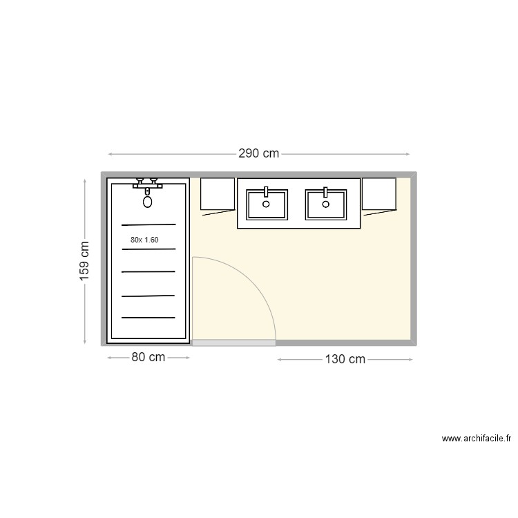 CHESNAIS  Futur. Plan de 1 pièce et 5 m2