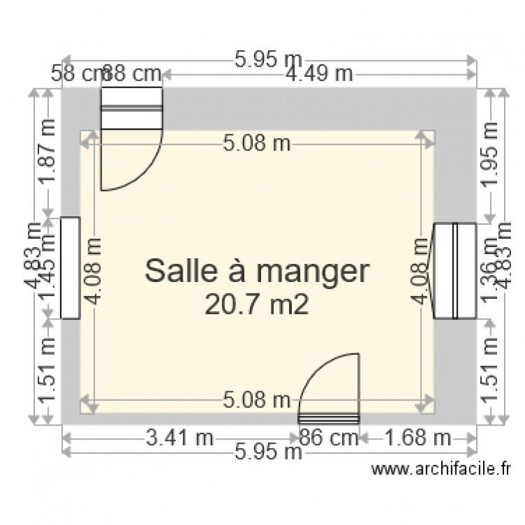 SALLE A MANGER. Plan de 0 pièce et 0 m2