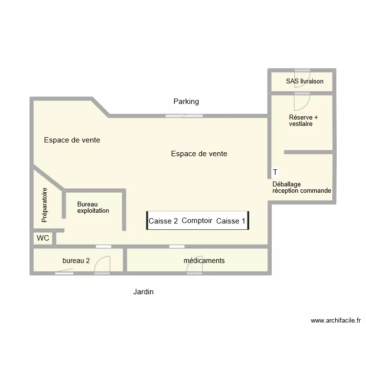 PHARMACIE DES PASSONS AUBAGNE. Plan de 