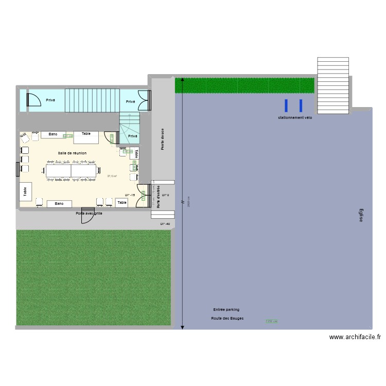 MAISON COMMUNALE Saint Jean d'Arvey Salle de réunion. Plan de 10 pièces et 270 m2