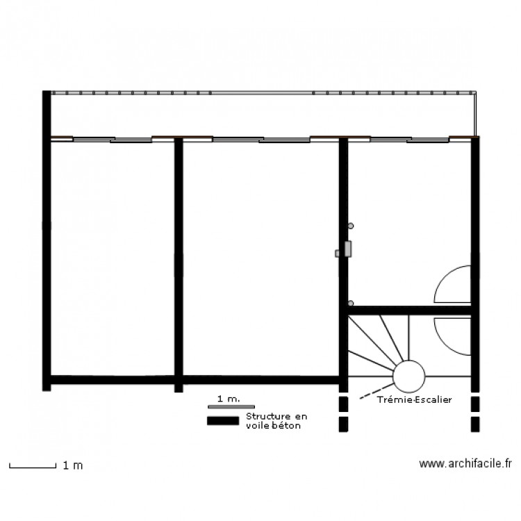 Plan STR pr demolition mur etat actuel 2015 ok. Plan de 0 pièce et 0 m2