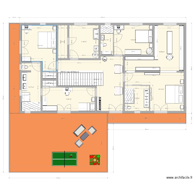 1er étage Jean Jaurès. Plan de 0 pièce et 0 m2