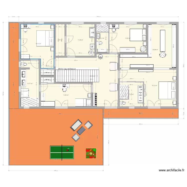 1er &eacute;tage Jean Jaur&egrave;s. Plan de 